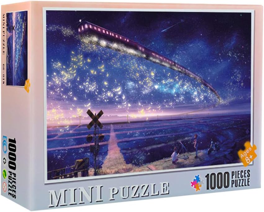 miqiqism 1000 Piece Jigsaw Puzzles for Adults Children Cartoon Anime The Starry Night 29.53 x 19.69inch