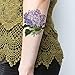 Tattify Colorful Flower Temporary Tattoo - Hydrangea Danger (Set of 2)