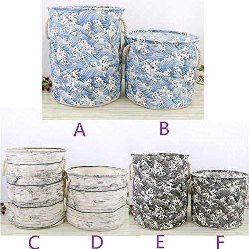 image for Smallrabbit Laundry Basket 50x40cm/40x35cm Collapsible Waterproof Cott