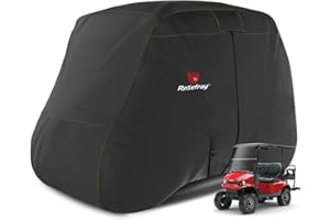 Rosefray Waterproof Golf Cart Cover Universal Fits for Club Car, EZgo, Yamaha, and More 2/2+2/4+2 Passenger Golf Cart