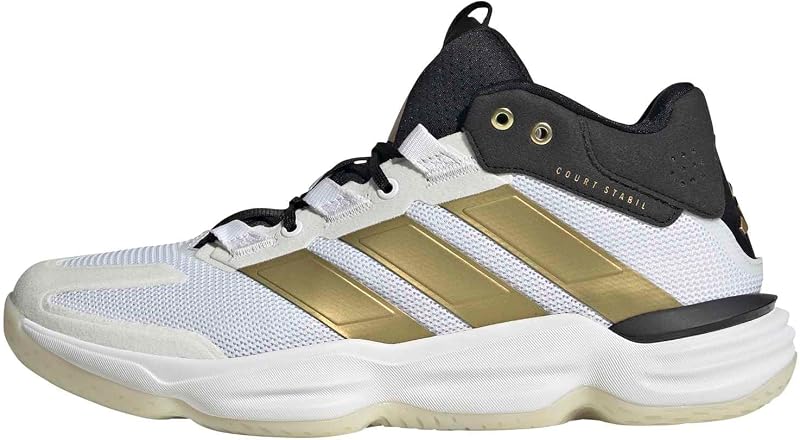Hombre Courtstabil Indoor Performance Shoes, FTWR White/Gold Met./Core Black, 44 EU — foto 1 de 7
