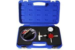 Wenzhon Radiator Pressure Tester Kit, Coolant Pressure Tester and Vacuum Refill Kit for Automotive Cooling System Water Tank Leakage Detection (Coolant Replacement Tool)