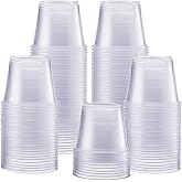 GUSTO 5.5 oz. Clear Disposable Plastic Portion Cups (No Lids),[250 Count] Souffle Cups, Jello Shot Cups, and Sauce Cups For Portion Control, Salad Dressing and More