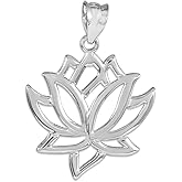 925 Sterling Silver Lotus Flower Pendant