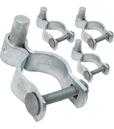 Heavy-Duty Chain Link Fence Post Hinge – 3" (2-7/8" OD) X 5/8" Pin, Hot-Dipped Galvanized, 2-Pack With Bolts