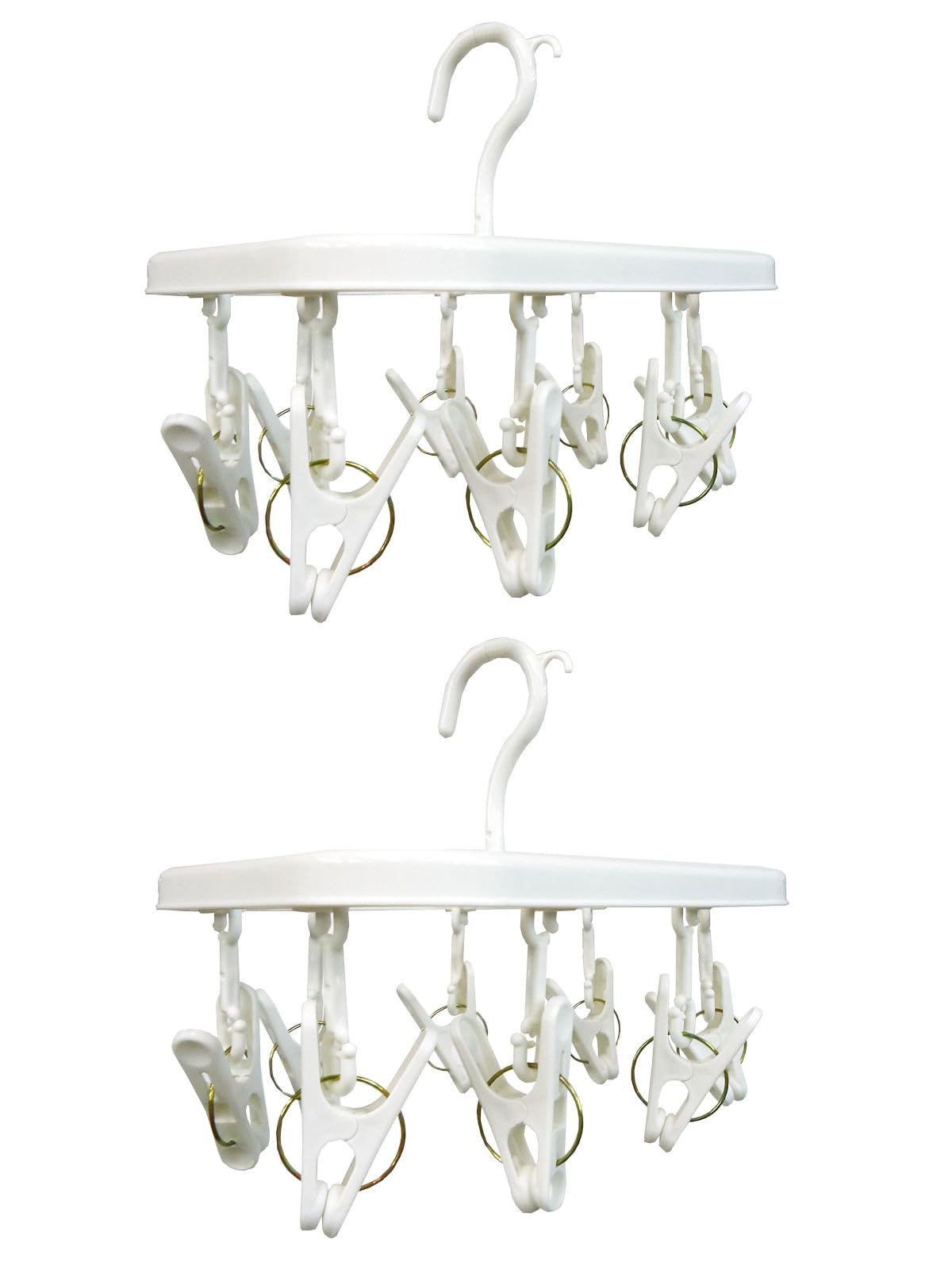 オーエ 洗濯 物干し ホワイト 縦14.5×横20×高さ17cm ハンガー HOS ミニハンガー ホワイト 8ピンチ 2個セット商品画像