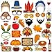 Thanksgiving Photo Booth Props - Pack of 35 | Thanksgiving Decorations | Thanksgiving Photo Props | Fall Photo Booth Props | Give Thanks, Pumkin, Tribal Gobble Gobble Props Sign for Selfie Props