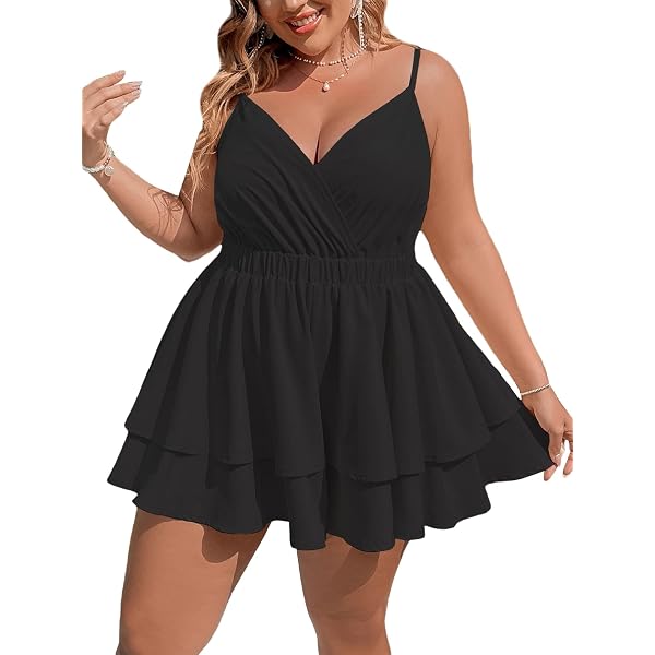 Bigersell 5XL Plus Size, V-Neck, Short Sleeve, Ruffle Midi Dress Pockets Vintage Cocktail Party Swing A Line Beach Sundres
