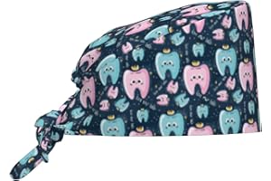 MOLIAN Dental Tooth Care Scrub Caps with Sweatband Adjustable Working Cap Surgical Headgear for Women Men