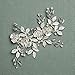 SWEETV Silver Rhinestone Bridal Hair Comb for Wedding, Hair Accessory Headpiece for Women, 1 Count