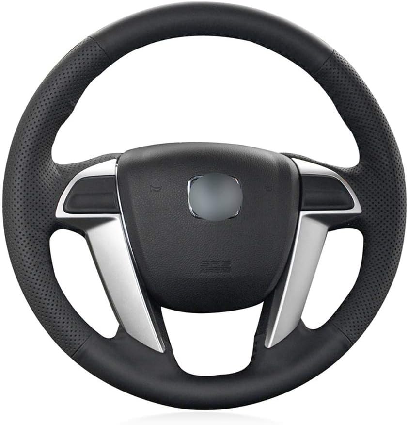 QOHFLD Breathable Artificial Leather Comfortable Soft Anti-Slip Hand Sew Wrap Car Steering Wheel Cover, for Honda Accord 8 2008-2012