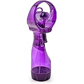 O2COOL Deluxe Handheld Battery Powered Water Misting Fan (Purple)