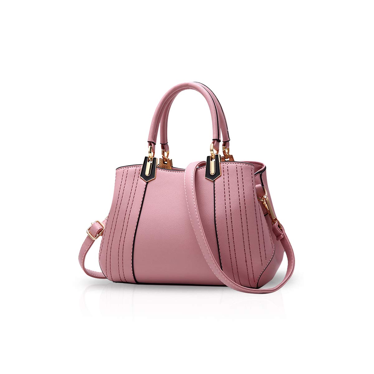 Nicole & Doris Women's Handbags, Shoulder Bag, Shopper Shoulder Bag, PU, Light Pink A, L, Elegant