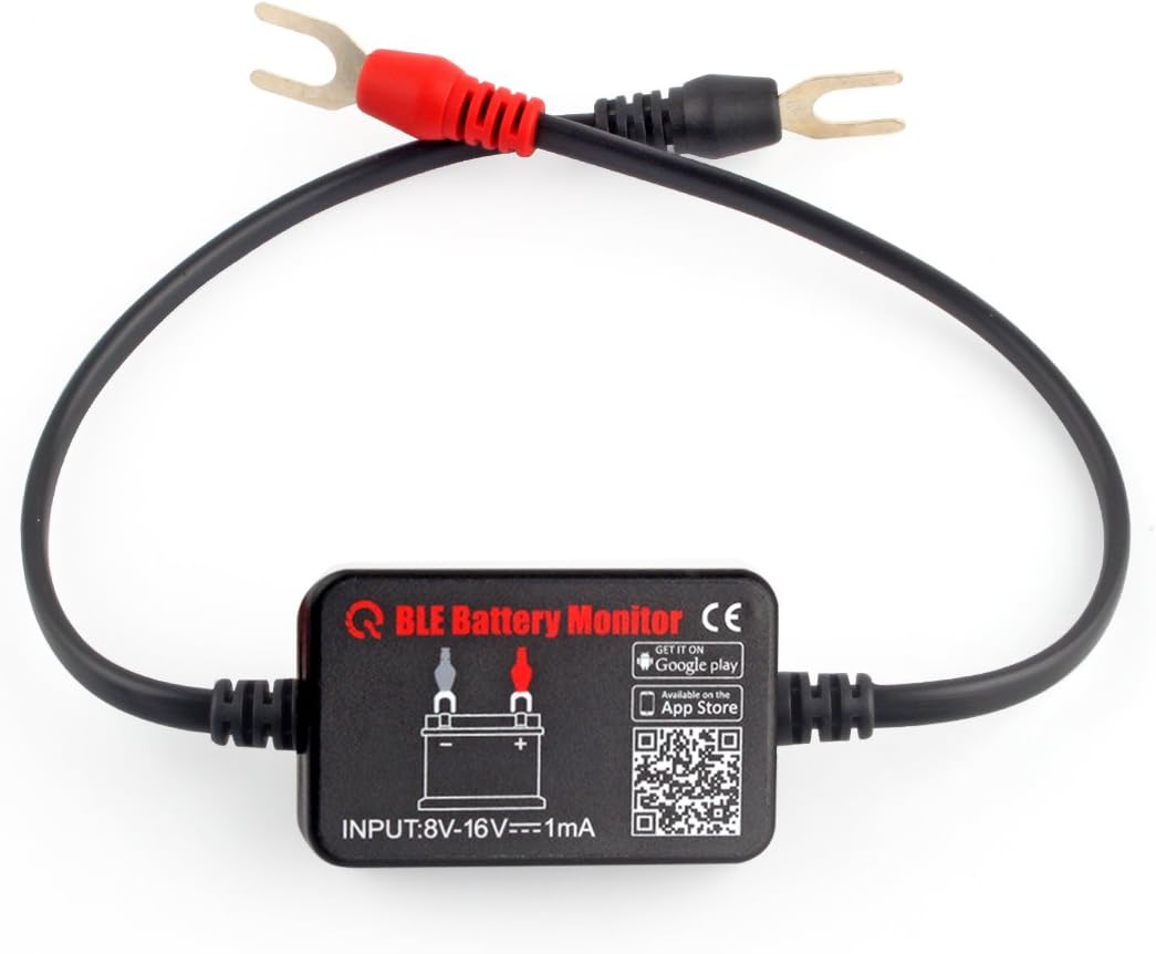 Obdspace Automotive BM2 Wireless Car Battery Tester 12V Battery Load Tester Bluetooth 4.0 Battery Voltage, Charging and Cranking System Monitor Digital Battery Analyzer for Android & iOS