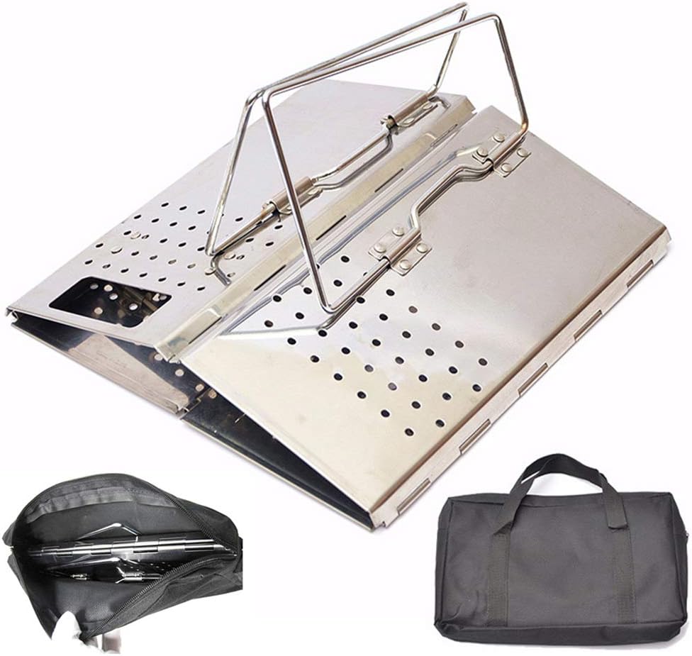 Portable Chimney Starter Stainless Steel Outdoor BBQ Foldable Charcoal Starter: Home Improvement