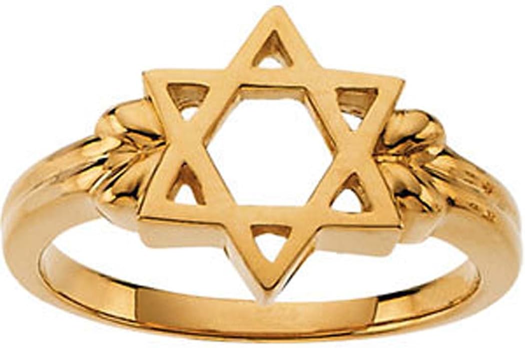 Star of David Ring in 14k White Gold ( Size 6 ) Wedding