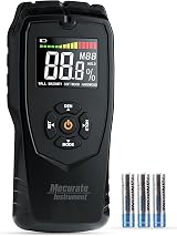 Mecurate Pinless Moisture Meter 4 Modes 9 Settings Backlit LCD view 1