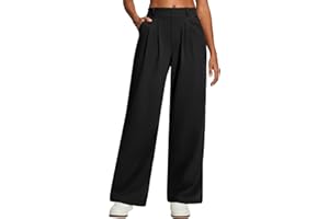 Heathyoga Wide Leg Stretchy Work Pants Women Pull on Dress Pants High Waisted Business Casual Trousers Slacks for Women