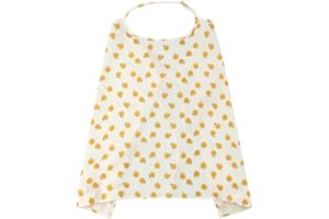 IKASUS Cotton Nursing Cover Breastfeeding Cover with Adjustable Strap Comfortable Breathable Nursing Cover Infant Feeding Cover Apron Style Breastfeeding Towel Soft Privacy Breast Feeding Cover Type 2