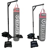 Outslayer Heavy Duty Punching Bag Stand - 7.8ft / 6.8ft Heavy Bags up to 350lbs - Made in USA - Filled or Unfilled Sandbags - Easy Assembly