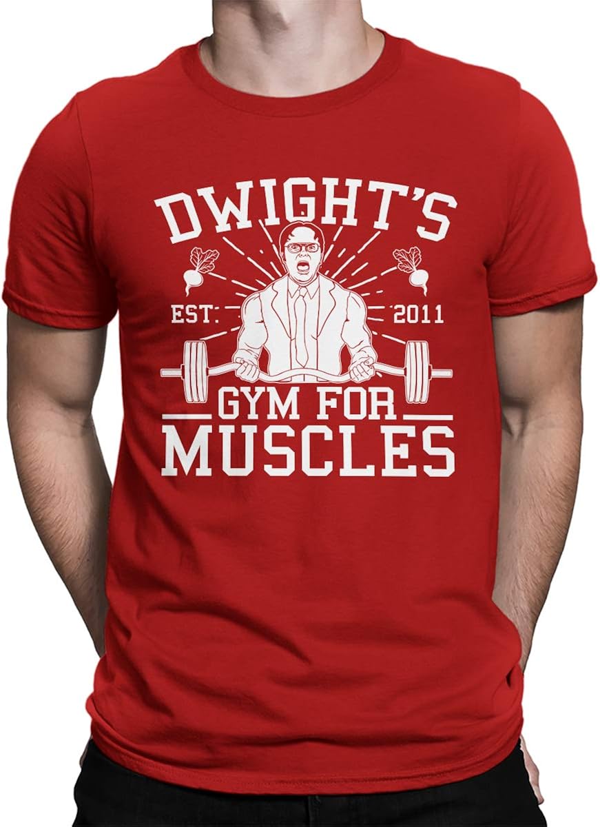 SpiritForged Apparel Dwight's Gym for Muscles Men's T-Shirt