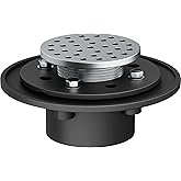 PROFLO PF42957RD Cast Iron Round Shower Drain (2" IPS Connection) - Chrome
