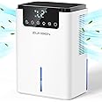Dehumidifier,75 OZ Quiet Dehumidifier for Home Bedroom Bathroom RV Closet with Timer,Auto Shut Off,Sleep Mode,7 Colors LED Light (2200ML)