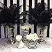 Bseash Natural Ostrich Feathers Bulk 12-14 inches (30-35cm) for Wedding Party Centerpieces, Flower Arrangement and Home Decoration (Black 50pcs)