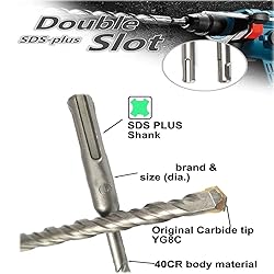 SDS Plus Hammer Drill Bit 3Pcs 3/4 in. x 8