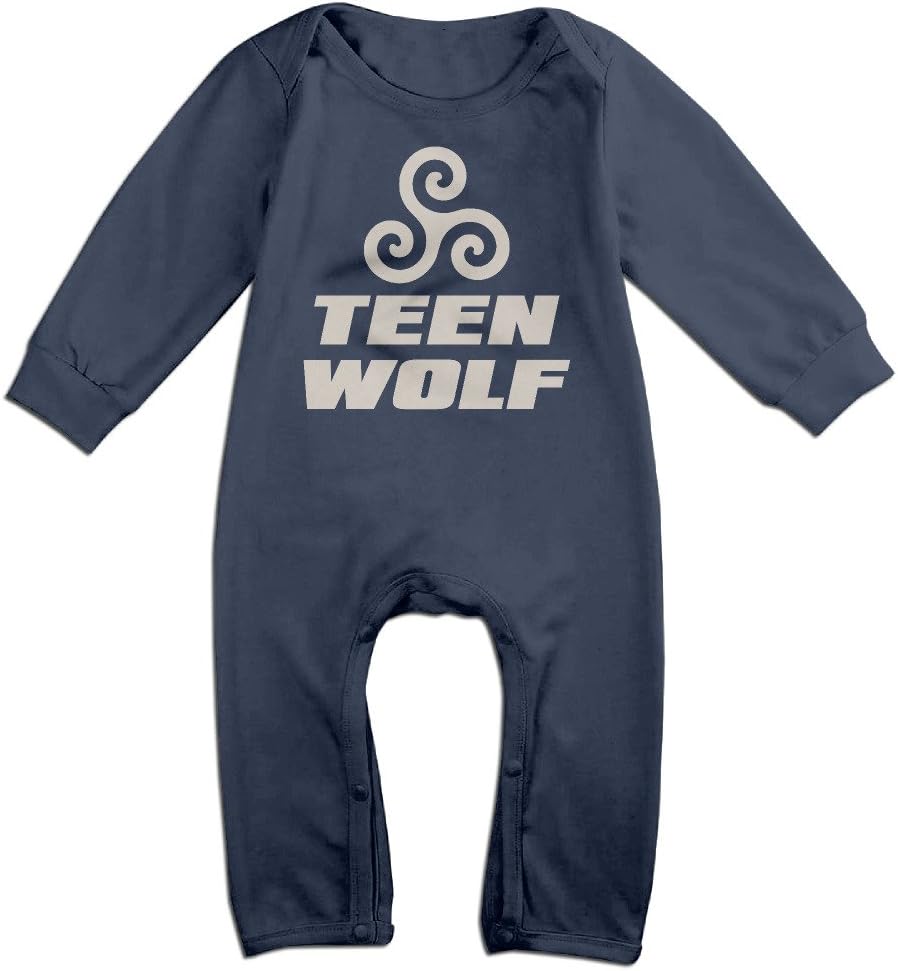 HOHOE Newborn Babys Teen Series Wolf Long Sleeve Jumpsuit Outfits Navy
