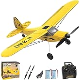 volantexrc RC Plane, 3 Channel Remote Control Plane for Beginners &amp; Adults | Sport Cub Trainer RTF, Prop Saver, 6-Axis Gyro Stabilizer, 3 Modes, Radio Controlled Aircraft, 400mm, Yellow