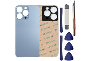 Anglepingping 13 Pro Max Back Glass Replacement for iPhone 13 Pro Max Rear Back Glass with Pre-Installed Adhesive and Tools(Sierra Blue)