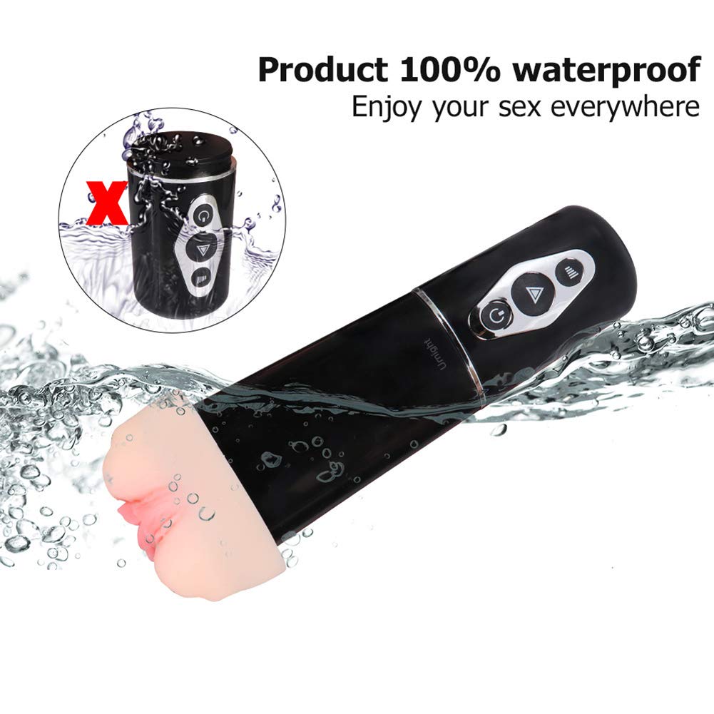 Masajeador para hombre, 5 tipos de succión, 10 tipos de vibración, canal de masaje, largo gato de bolsillo