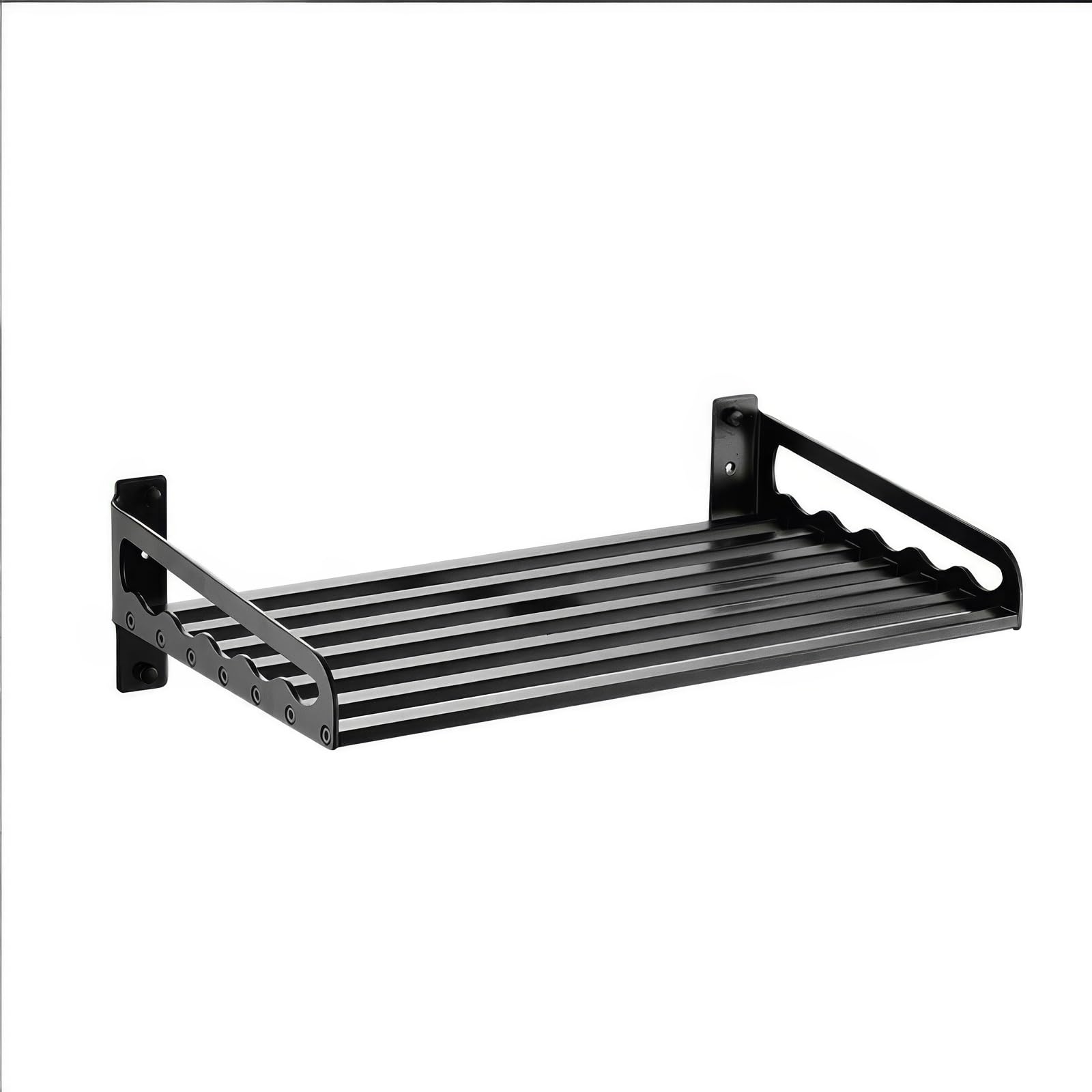 Zhildmosin Microwave Shelf Wall Mount, 60 X 38.5cm Oven Rack, Aluminium Material, Waterproof and Rustproof