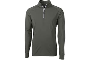 Cutter & Buck Mens Long Sleeve Adapt Eco Knit Quarter Zip Pullovershirt