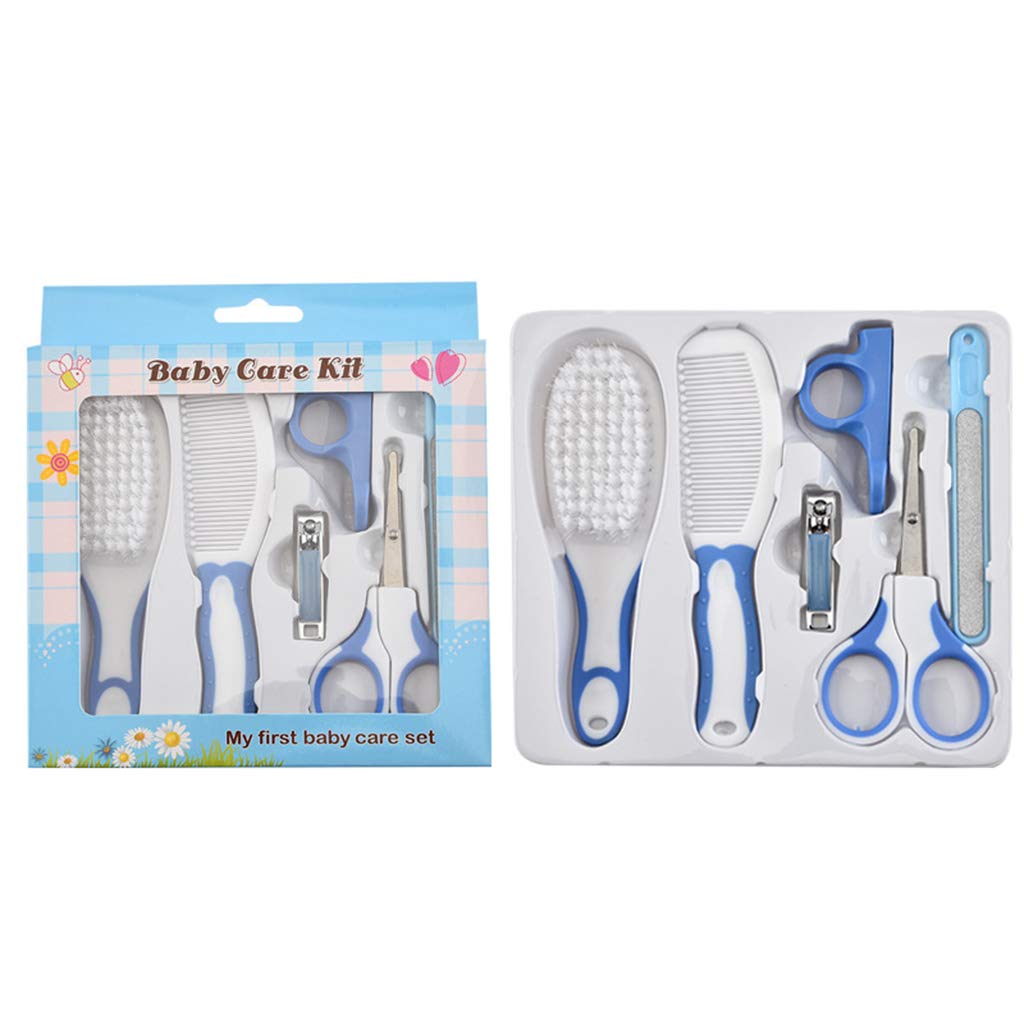 KINTRADE 6 Pcs Baby Nail Hair Daily Care Kit Newborn Kids Grooming Brush and Manicure Set
