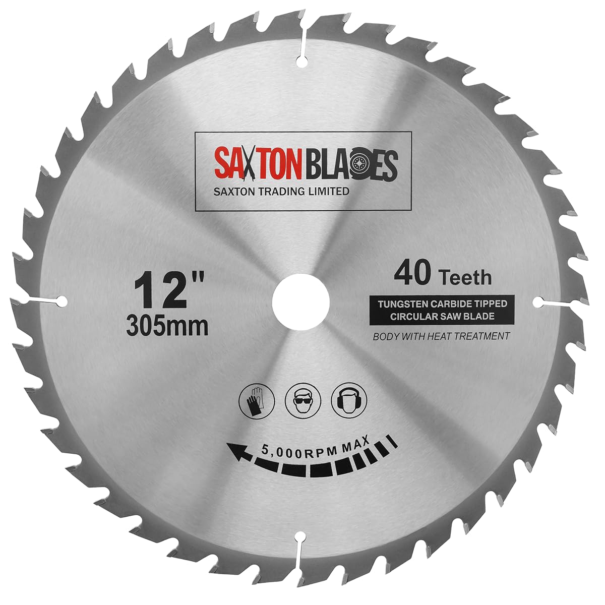 TCT30540T Saxton TCT Circular Wood Saw Blade 305mm x 30mm Bore x 40T for Bosch Makita Dewalt