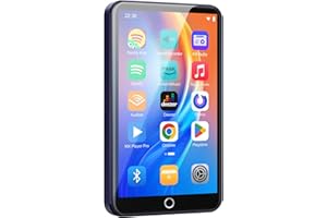 Fanvace 80GB MP3 Player with Bluetooth and WiFi, Android MP3 & MP4 Players with 4" Touchscreen and Speaker, 2000mAh Spotify Music Player with Spotify Kids, Audible, Amazon Music, Play Store (Purple)