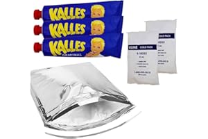 BLUE DESERT MARKET Kalles Original Swedish Creamed Cod Roe Caviar, 190 Gram Tube, 3 Pack, Shipped with Cold Packs in a Blue Desert Insulated Liner
