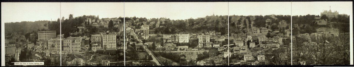 c1914 Birds eye view of Eureka Springs, Ark. 42" Panorama photo