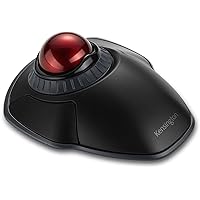 Kensington Orbit Wireless Trackball with Scroll Ring - Black-Red (K70990WW),