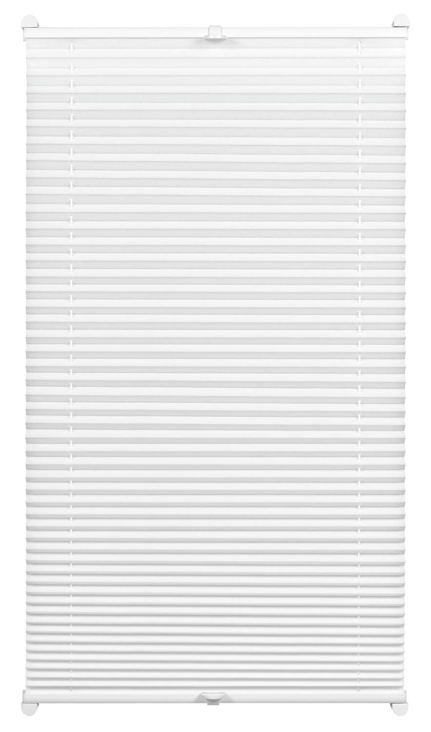 Gardinia EASYFIX Pleated Blind with 2 Operating Rails White 45 x 130, Fabric 100% Polyester