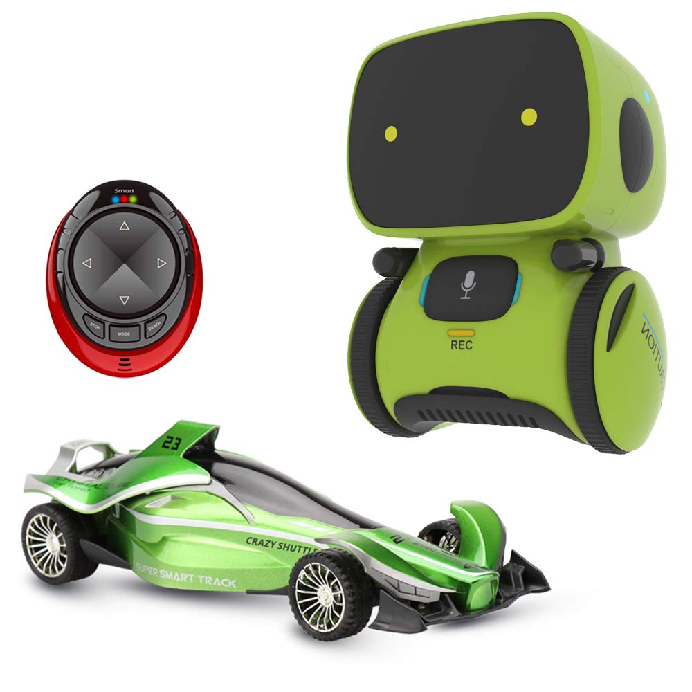 YINGTESI Smart Robot Toys for Kids, Racing Car, Vector Robot Toy with Touch,Voice Control Sing and D