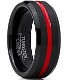 Men's Tungsten Carbide Black Wedding Band