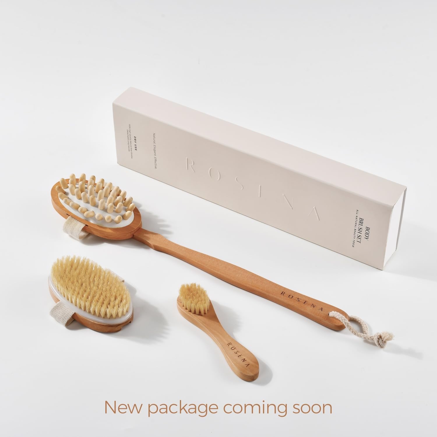 Mua Dry Brushing Body Brush Set – Natural Bristle Spa Exfoliator Kit ...