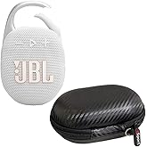 JBL Clip 5 Ultra Portable Bluetooth Speaker Bundle with gSport Case (White)