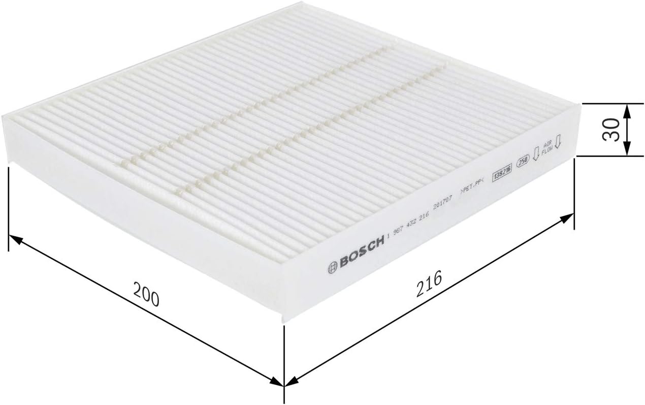 Bosch M2216 Standard Cabin Filter, Replacement Filter - Filters Pollen and Dust for Cleaner Air Inside the Vehicle - Image 3