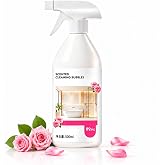 ATHNO Foaming Bathroom Cleaner Spray with Brush,Fragrance Cleaning Bubbles Bathroom,500ml Powerful Stain Remover,Shower &amp; Tub Cleaner for Soap Scum,Limescale,Water Marks &amp; Tile Surfaces,1PCS