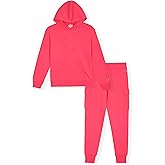 Champion Girls Hoodie and Sweatpant Set for Kids Athletic Fleece Sweatsuit