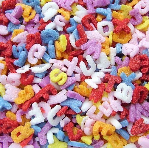 Natural Rainbow Gluten GMO Nuts Dairy Soy Free Confetti Alphabets Bulk Pack.